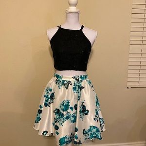 Two piece floral dress